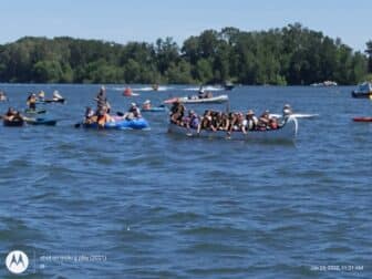 Kayakers on water
