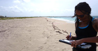 Here I am on a nesting beach in Barbuda, monitoring critically endangered hawksbill sea turtles (see above), one of over a thousand species currently listed under the ESA.